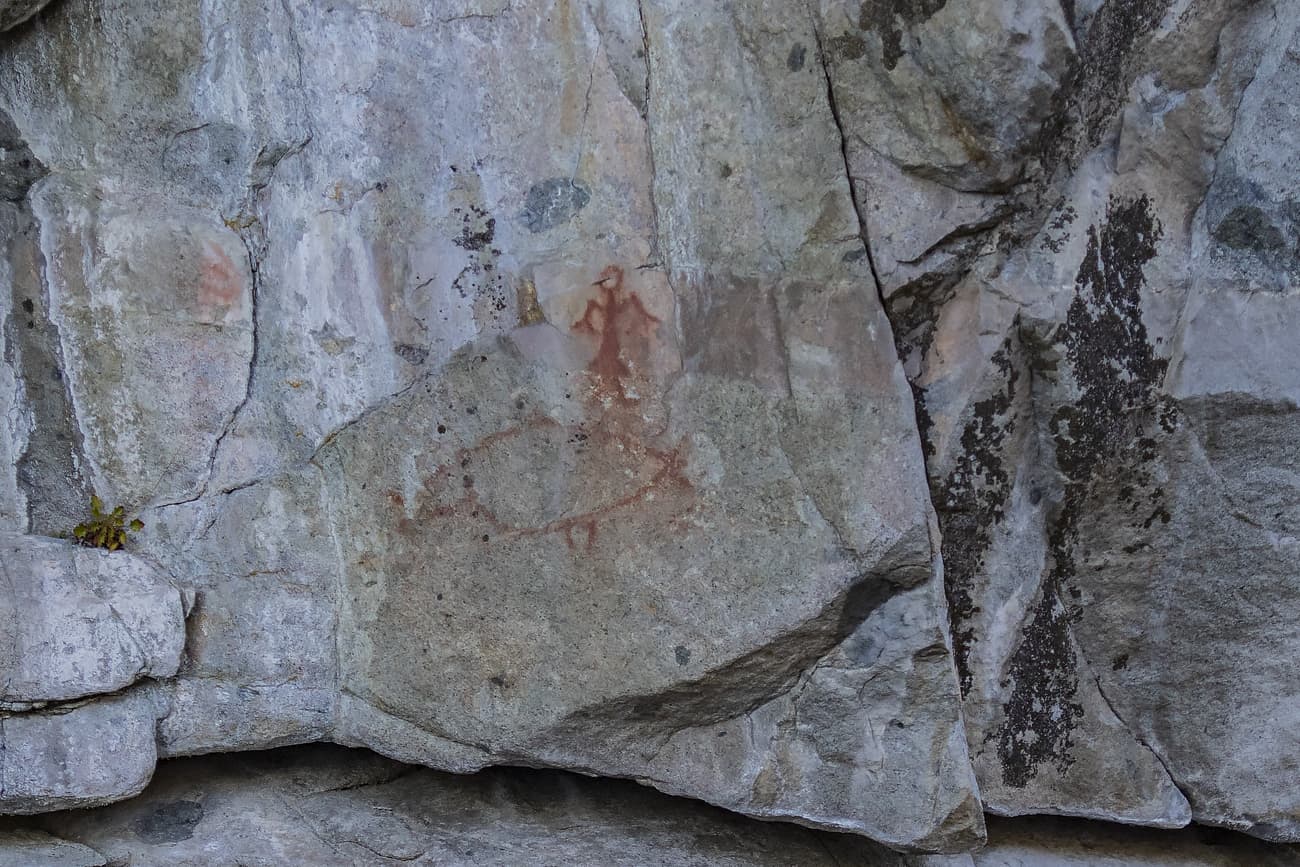 pictograph in the gorge, cortes island